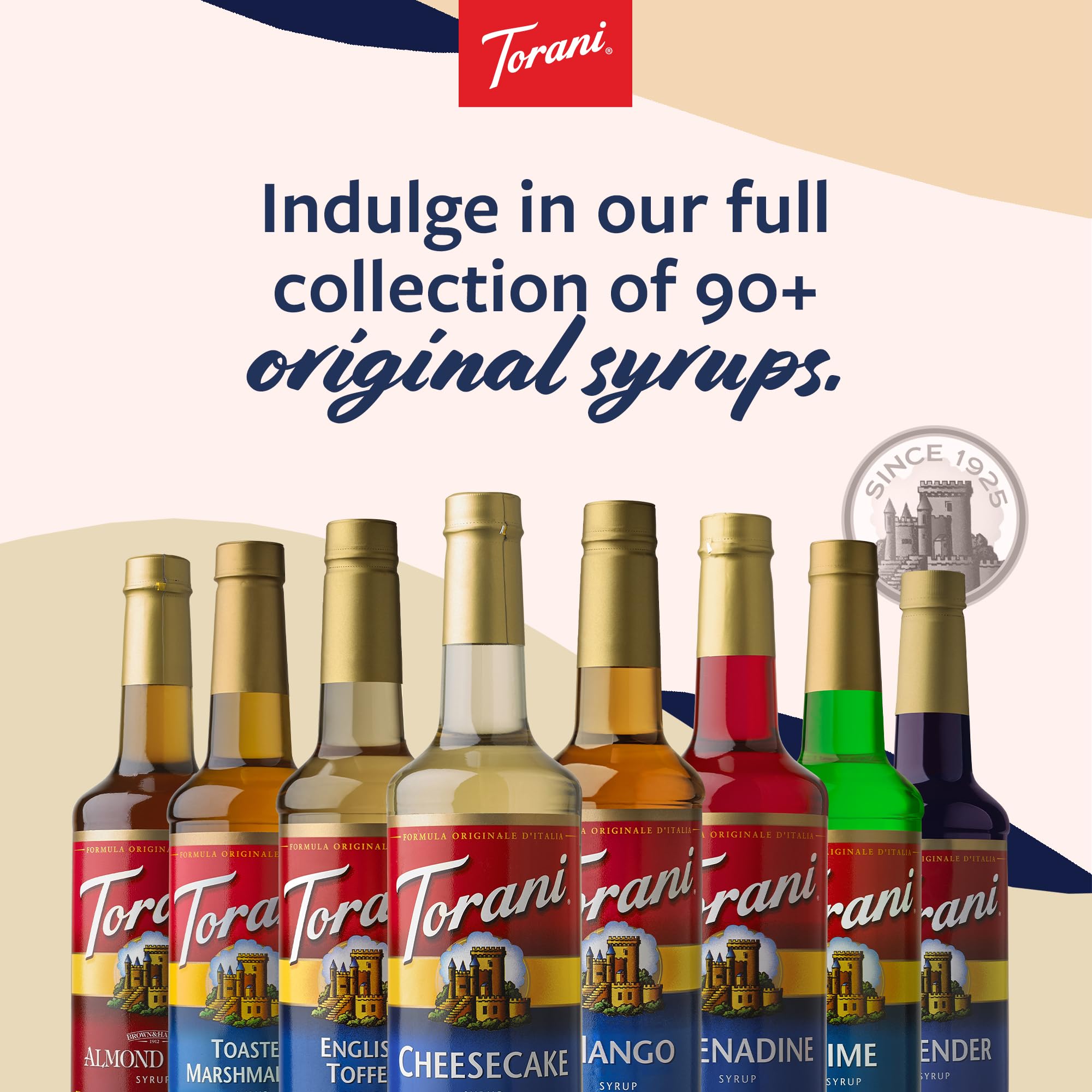 Mostrador de cafetería usando Torani Pistachio en bebidas servidas