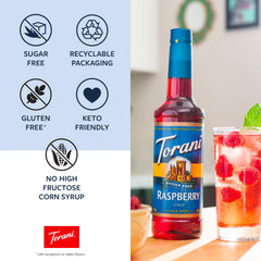 Torani sirope Salted Vanilla junto a postre realzando sabor con nota salina