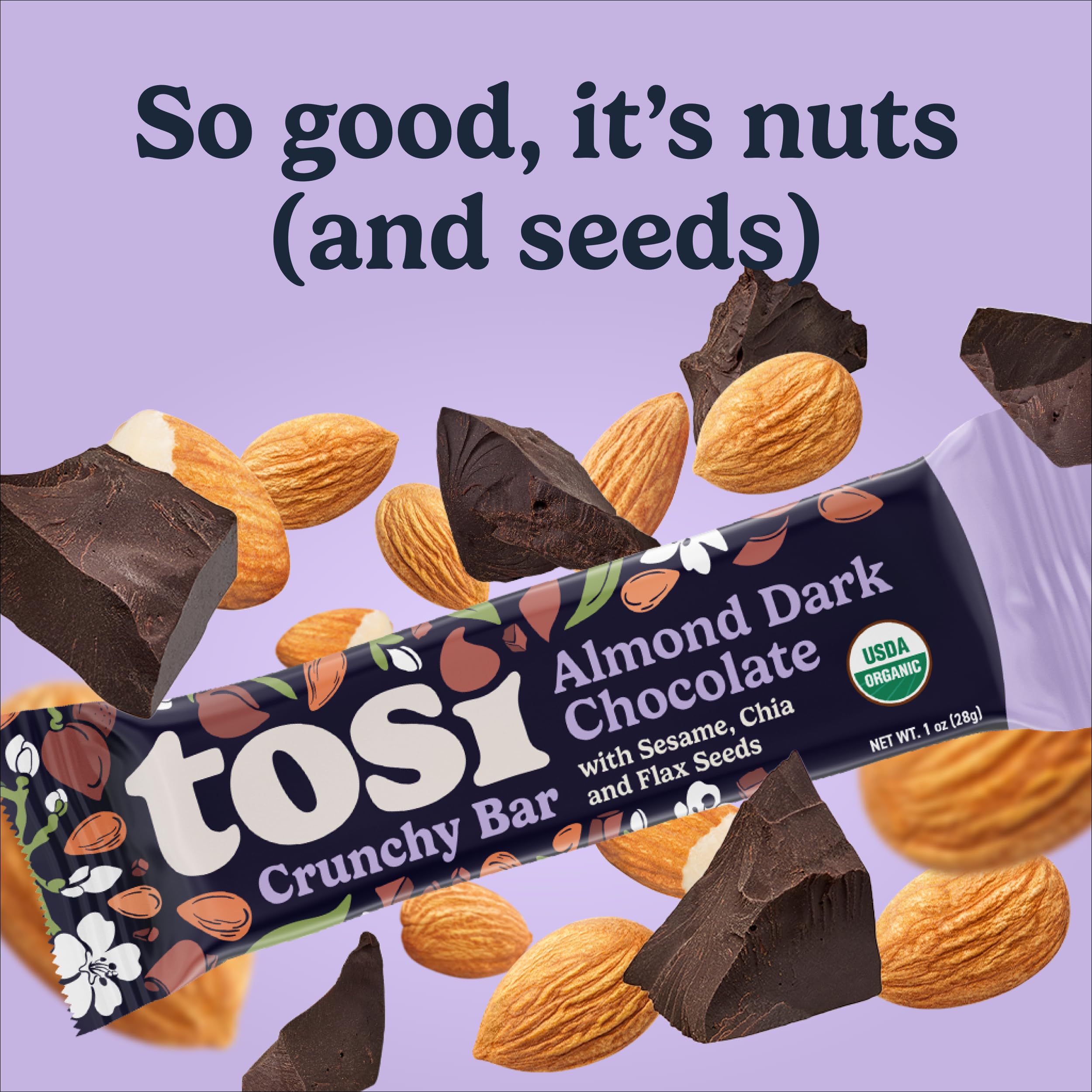 Tosi etiqueta con certificaciones orgánico y Non-GMO visibles