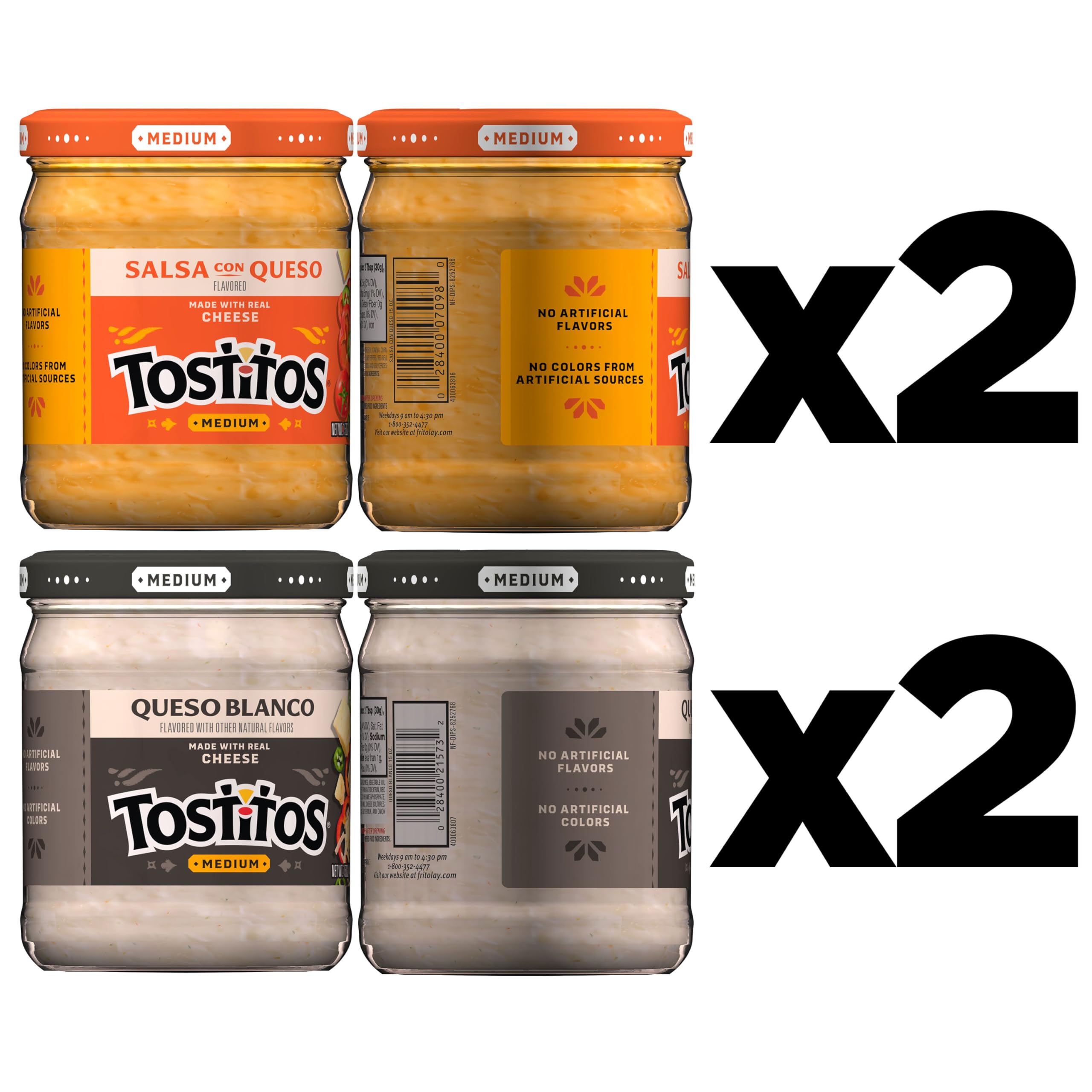Varios frascos Tostitos sobre mesa listos para compartir en reuniones informales