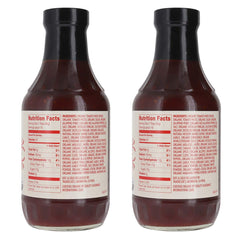 Trader Joe's roasted garlic BBQ frontal con etiqueta y color oscuro
