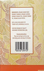 Trader Joe's bolsita y textura de ingredientes mostrando mezcla orgánica
