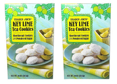 Trader Joe's caja frontal de galletas key lime con detalle de diseño y atractivo visual