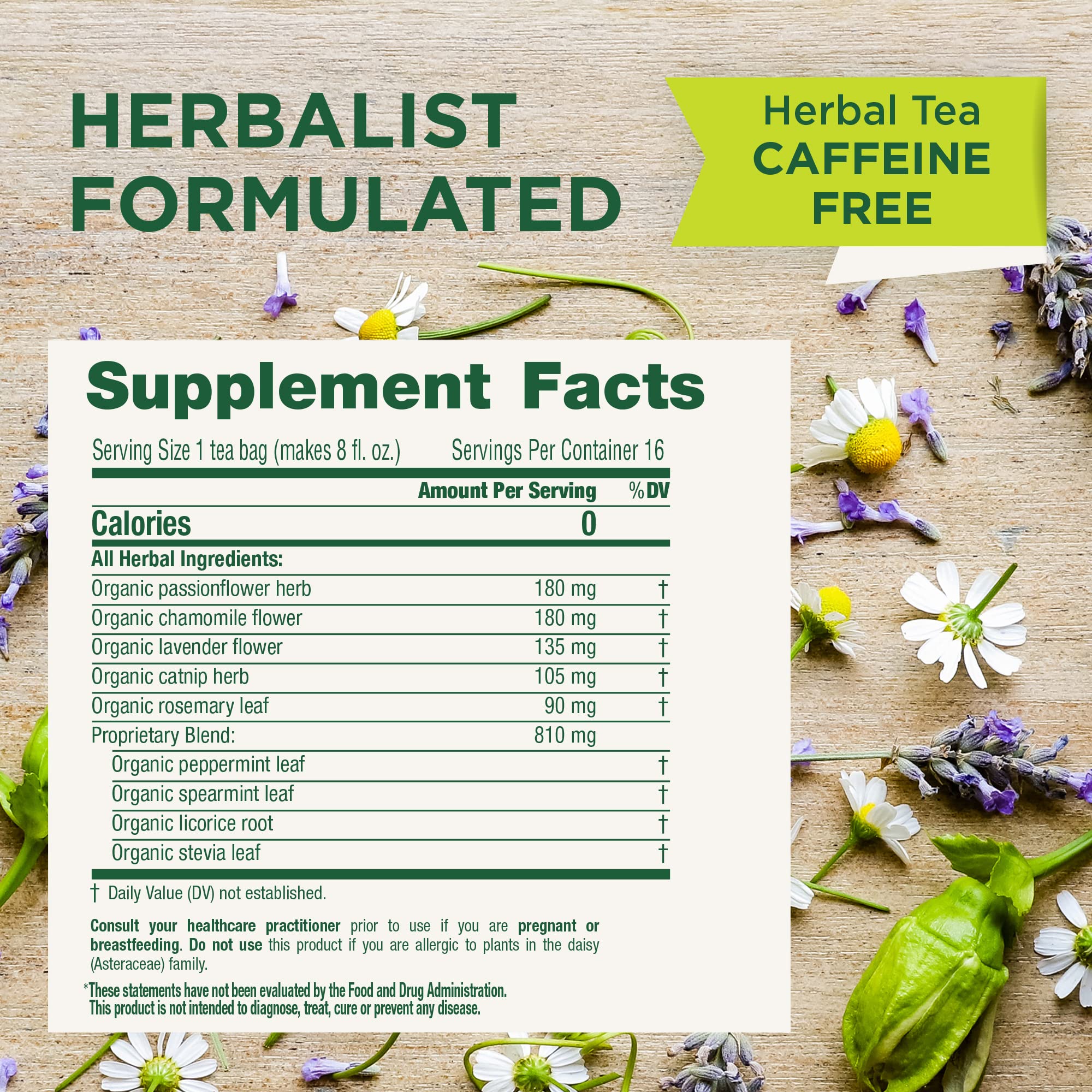 Traditional Medicinals bolsita individual con textura y cordón compostable destacando sostenibilidad