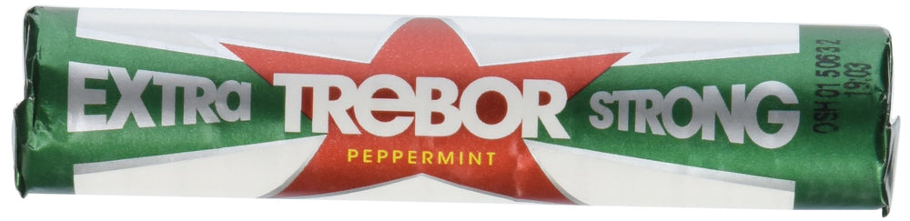 Trebor primer plano de pastilla destacando textura y frescor intenso