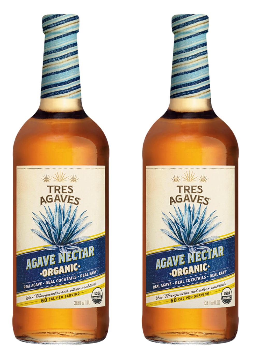 Tres Agaves botella frontal pack de 2 con etiqueta clara y uso profesional