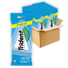 Trident paquete frontal mostrando Mint Bliss y 60 packs, refresco inmediato