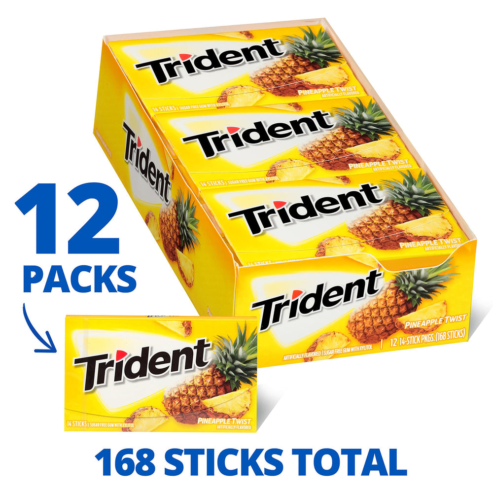 Primer plano de la textura del chicle Trident para una masticación uniforme