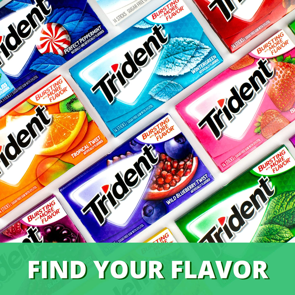 Trident packs incluidos en canasta de regalo para eventos