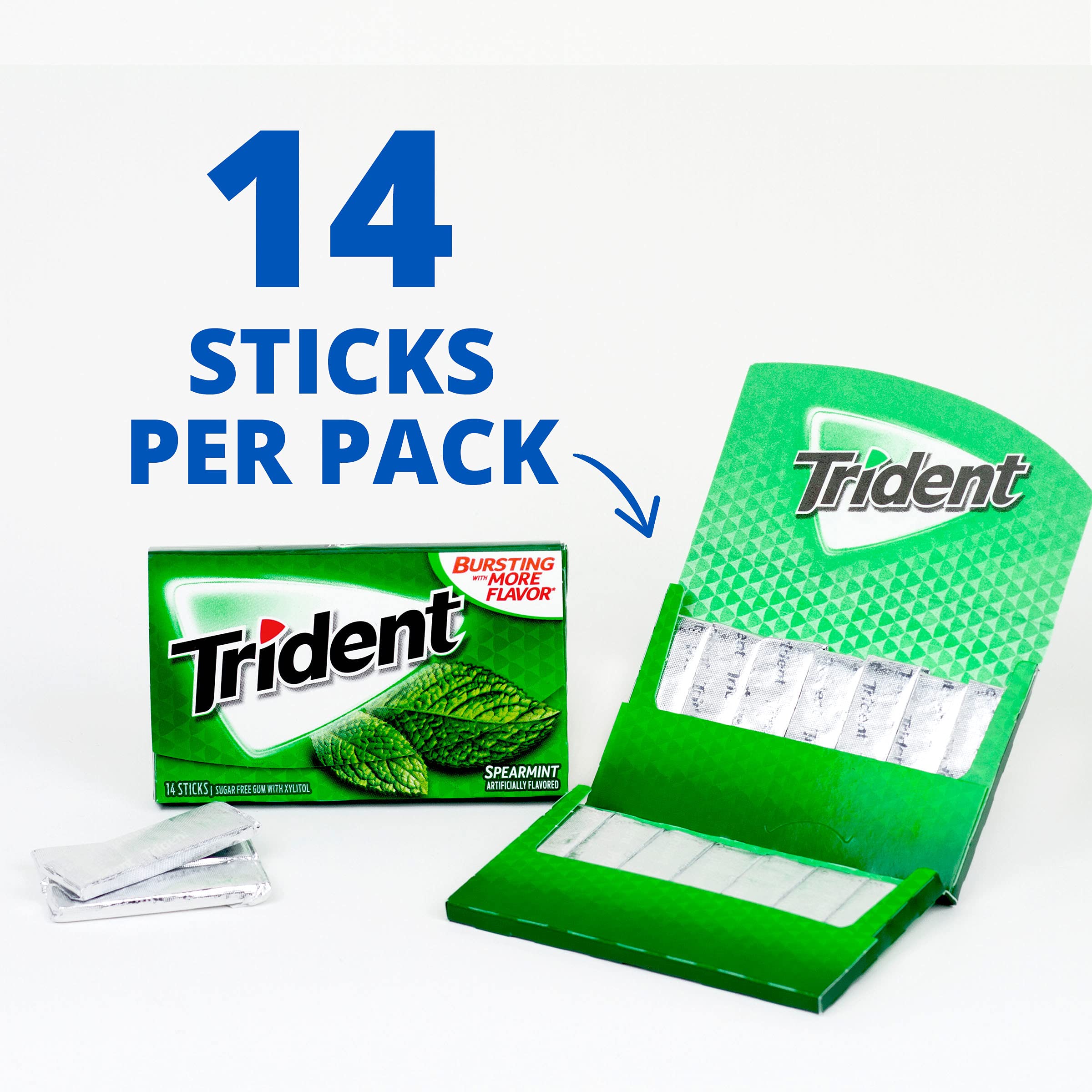 Trident varios packs ordenados listos para almacenamiento familiar