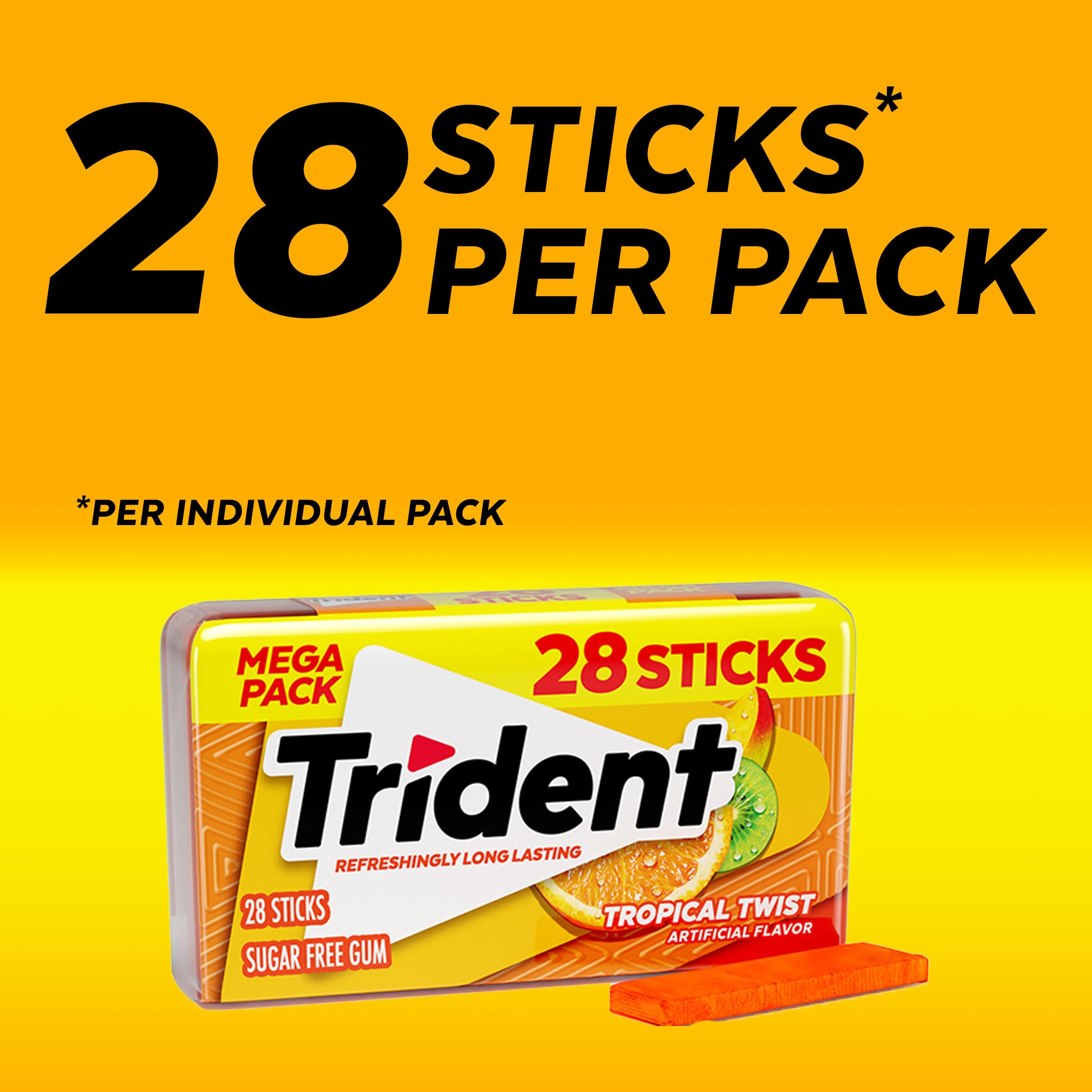 Trident textura del chicle en primer plano que sugiere frescura