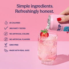 TRIP etiqueta con lista de adaptógenos, claridad sobre ingredientes