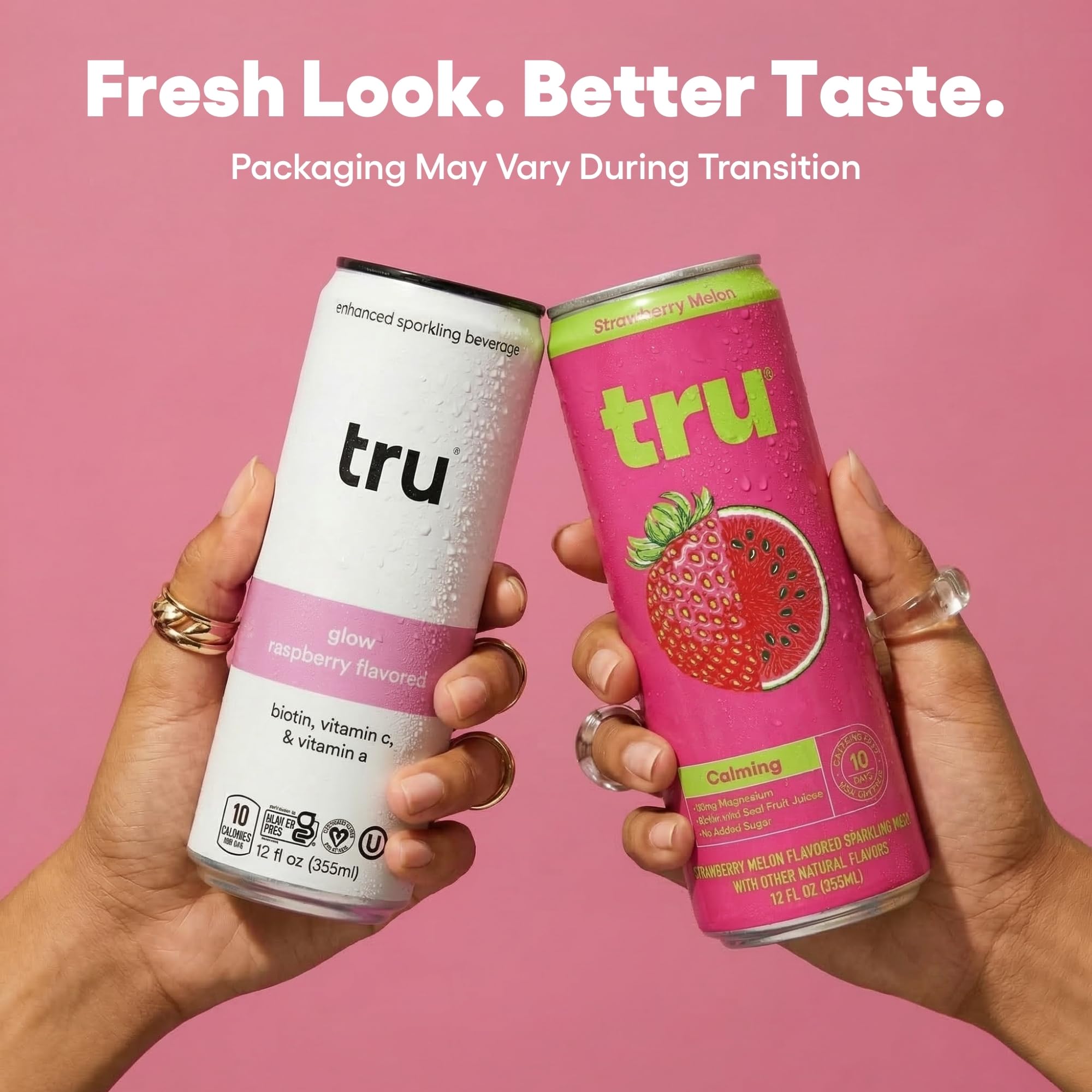 Tru primer plano de etiqueta y cierre resaltando ingredientes naturales