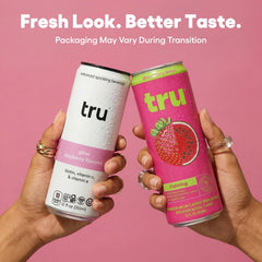 Tru primer plano de etiqueta y cierre resaltando ingredientes naturales