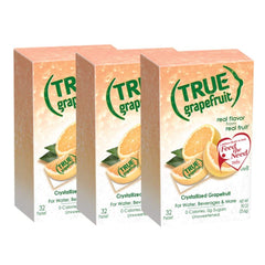 True Citrus frente del empaque mostrando 96 sobres y claridad del sabor pomelo
