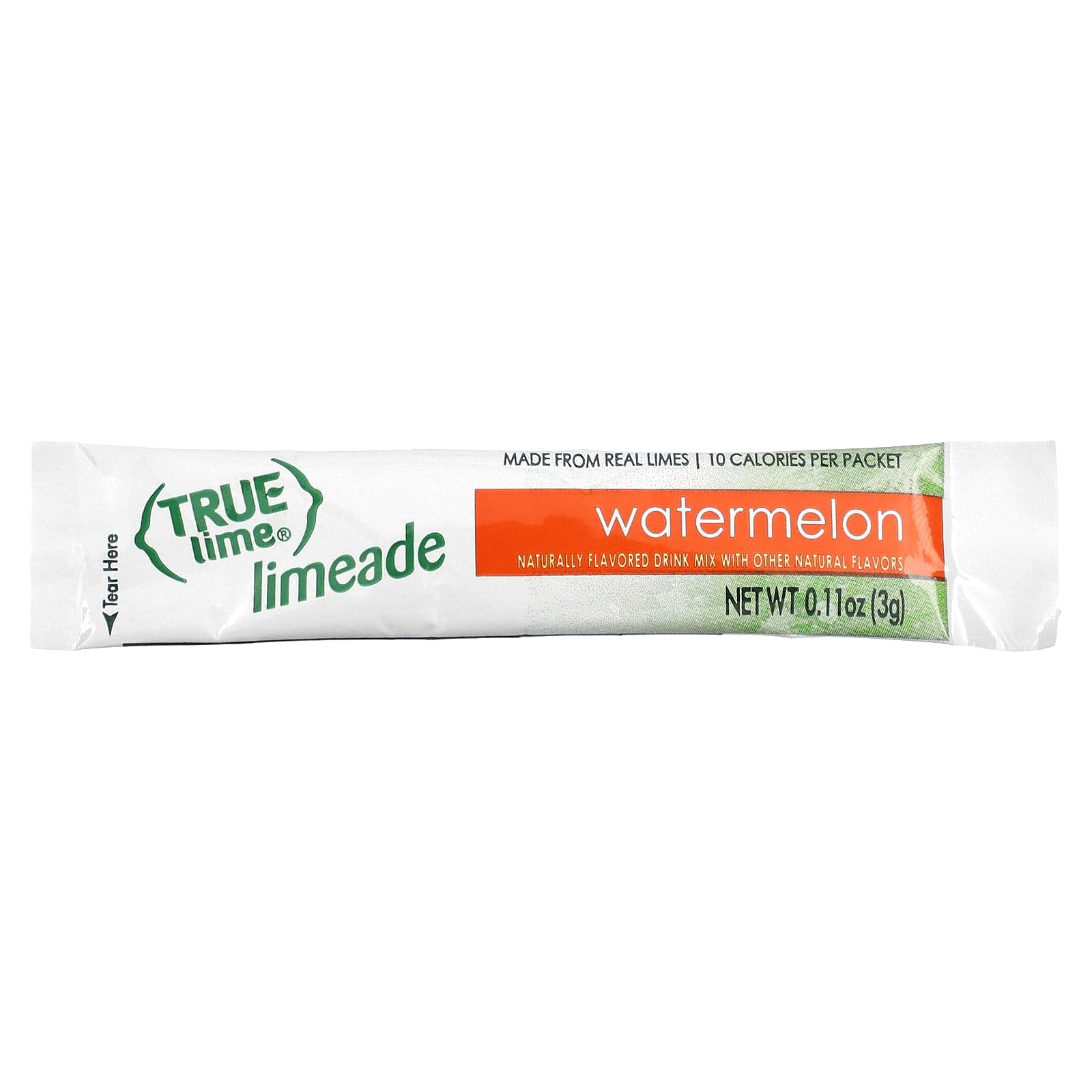 True Citrus vaso con agua y hielo resaltando sabor fresco de lima y sandía