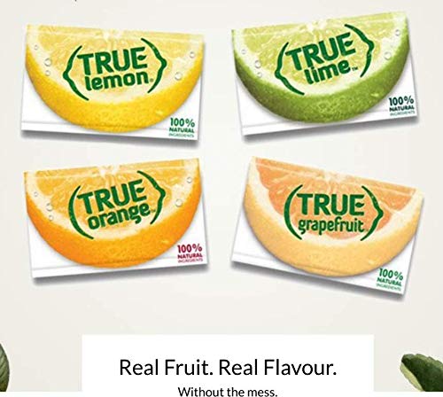 True Citrus disposición de todos los sobres mostrando variedad y uso práctico