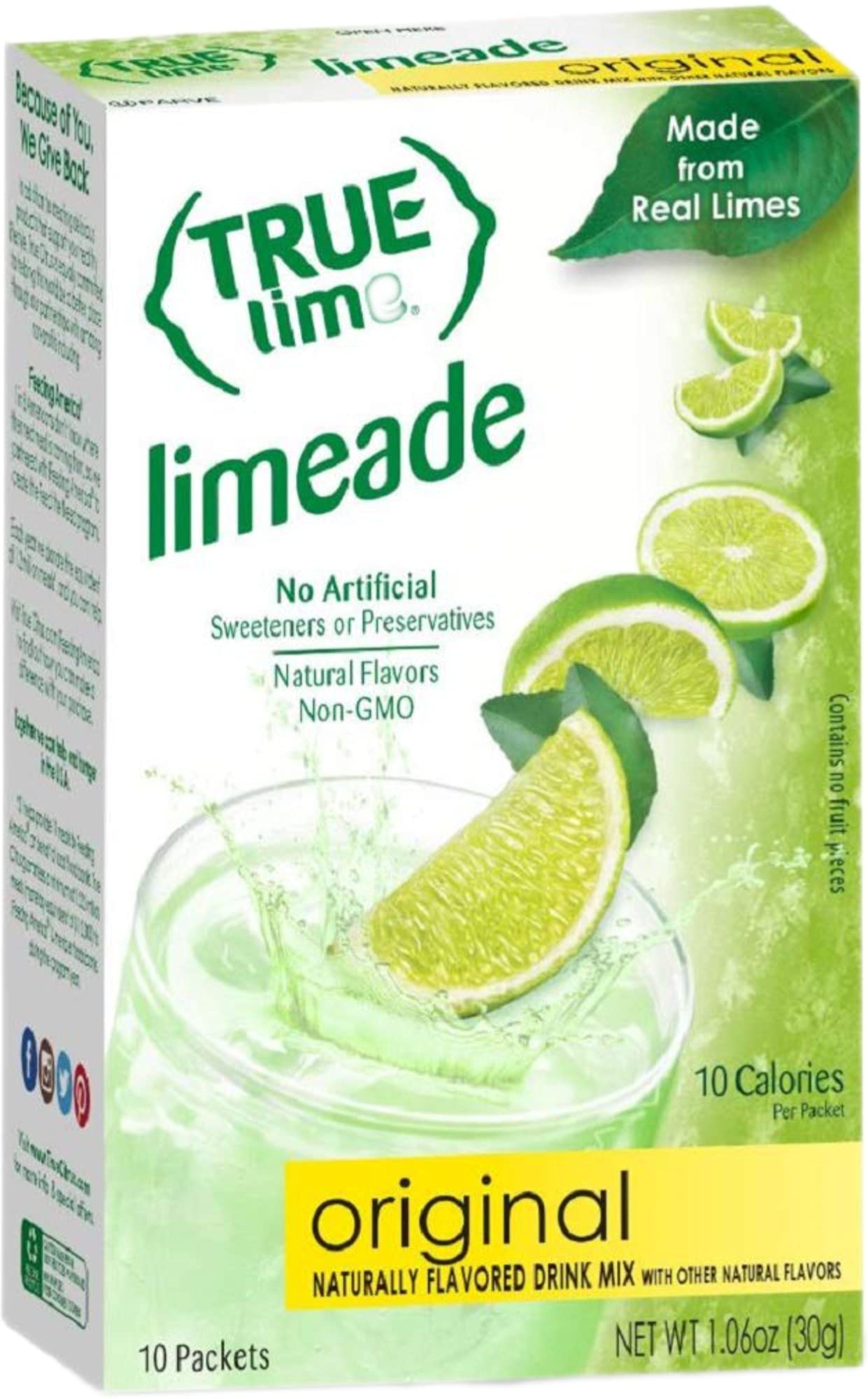 True Citrus sobre abierto con el polvo visible para mezclar fácilmente