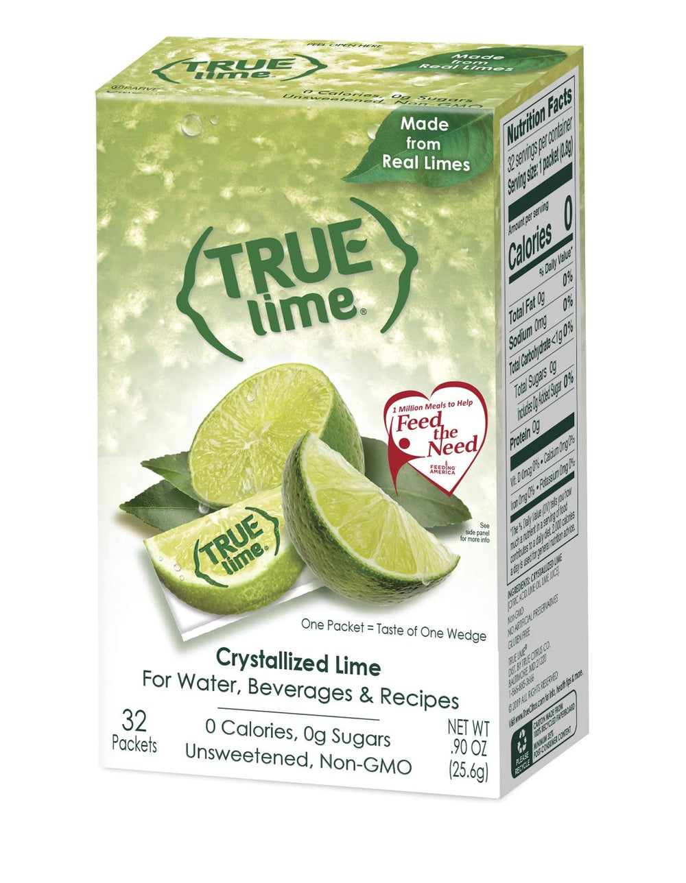 True Citrus sobre de True Orange disolviéndose en un vaso con beneficio refrescante