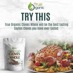 True Organic mezcla de clavos enteros y molidos lista para condimentar comidas