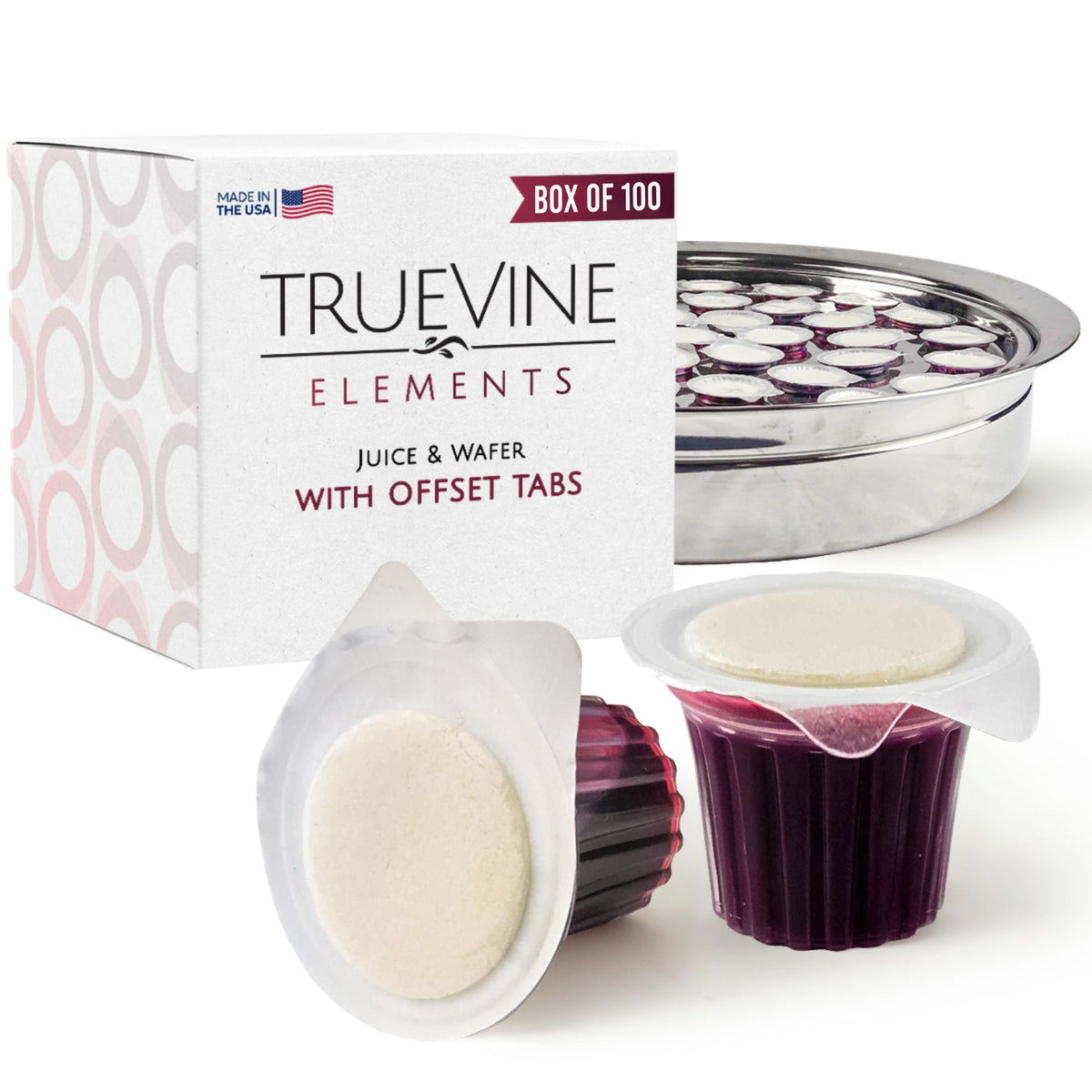 TrueVine empaque frontal mostrando 100 unidades, facilidad de almacenamiento