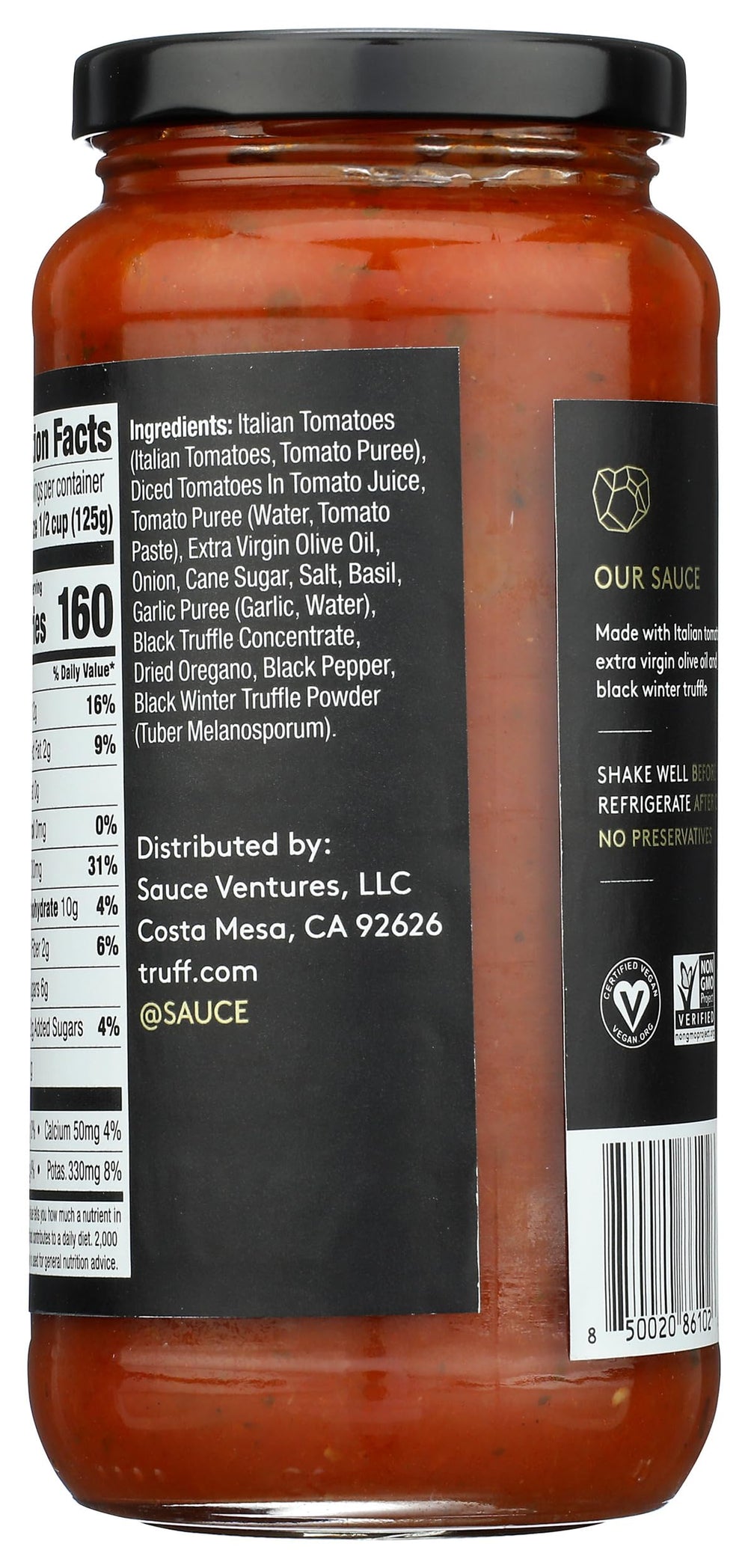 TRUFF salsa en plato de pasta realzando sabor y presentación inmediata