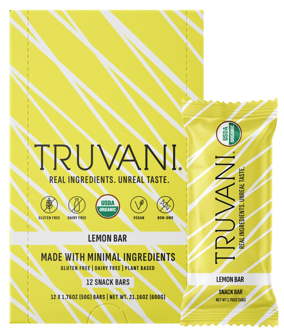 Truvani frente del empaque mostrando pack de 12 y beneficio de conveniencia