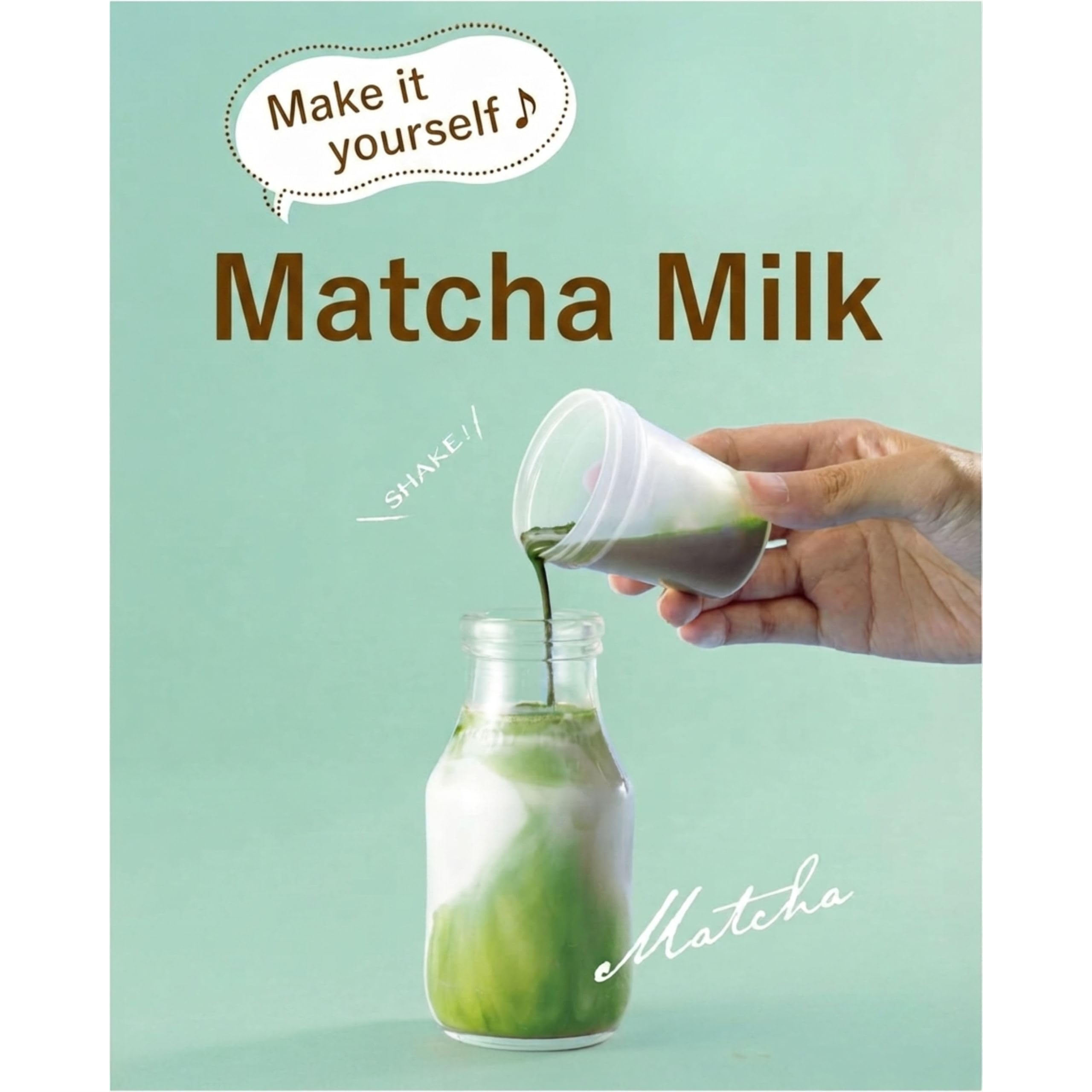 TTDLMO mini shaker servido con matcha frío y crema, listo para beber