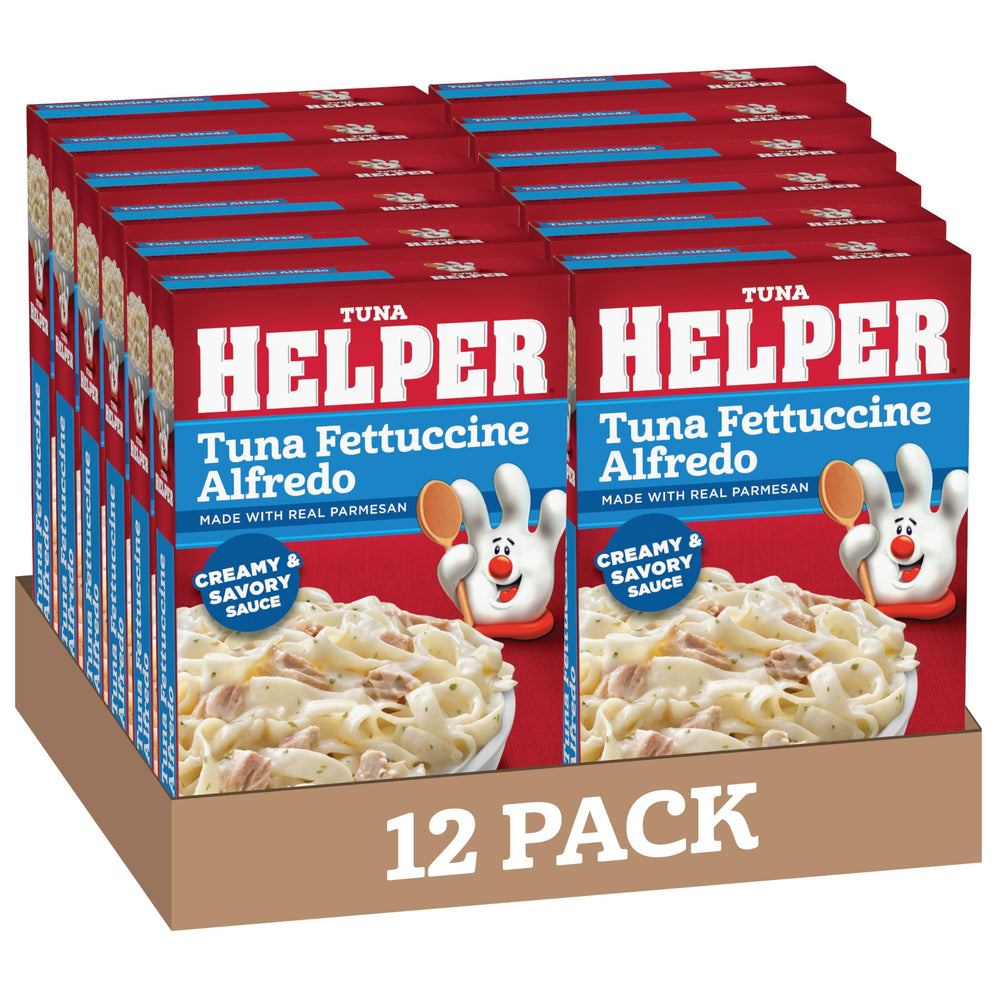 Tuna Helper frente del paquete mostrando diseño y beneficios