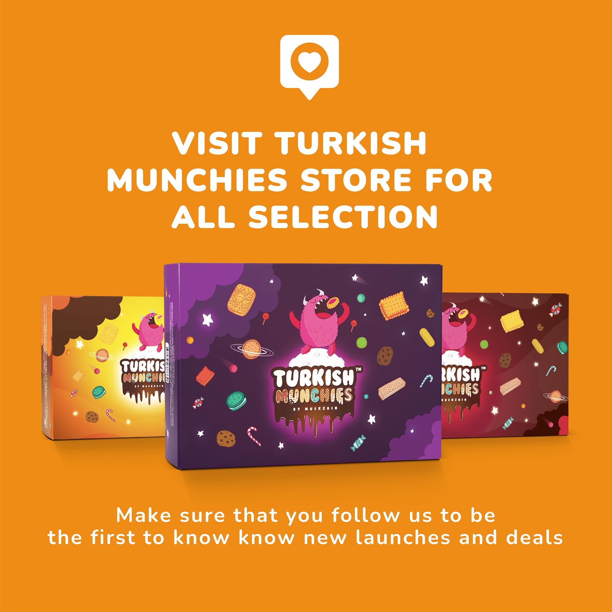 Turkish Munchies by Muekzoin unboxing en mesa con tarjetas informativas para una experiencia memorable
