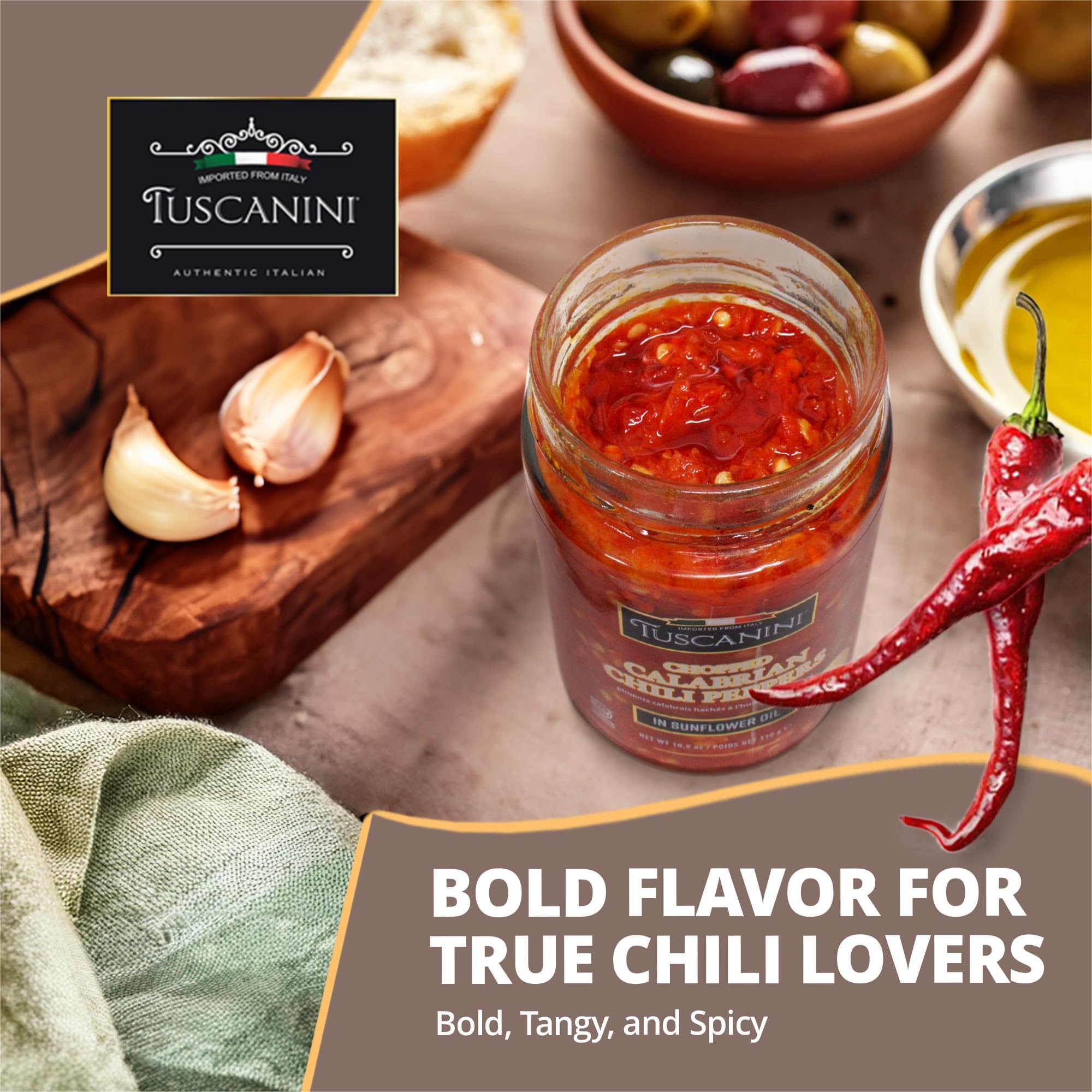 Tuscanini aplicado sobre pizza para un sabor picante y mediterráneo