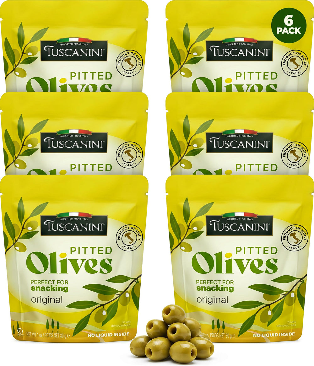 Tuscanini empaque frontal con seis bolsitas, conveniente y portátil