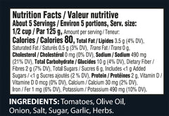 Tuscanini etiqueta con información y certificación Kosher visible