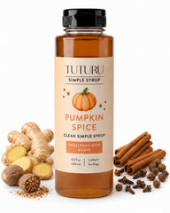 TUTURU Botanical Coffee botella frontal mostrando etiqueta y tamaño útil