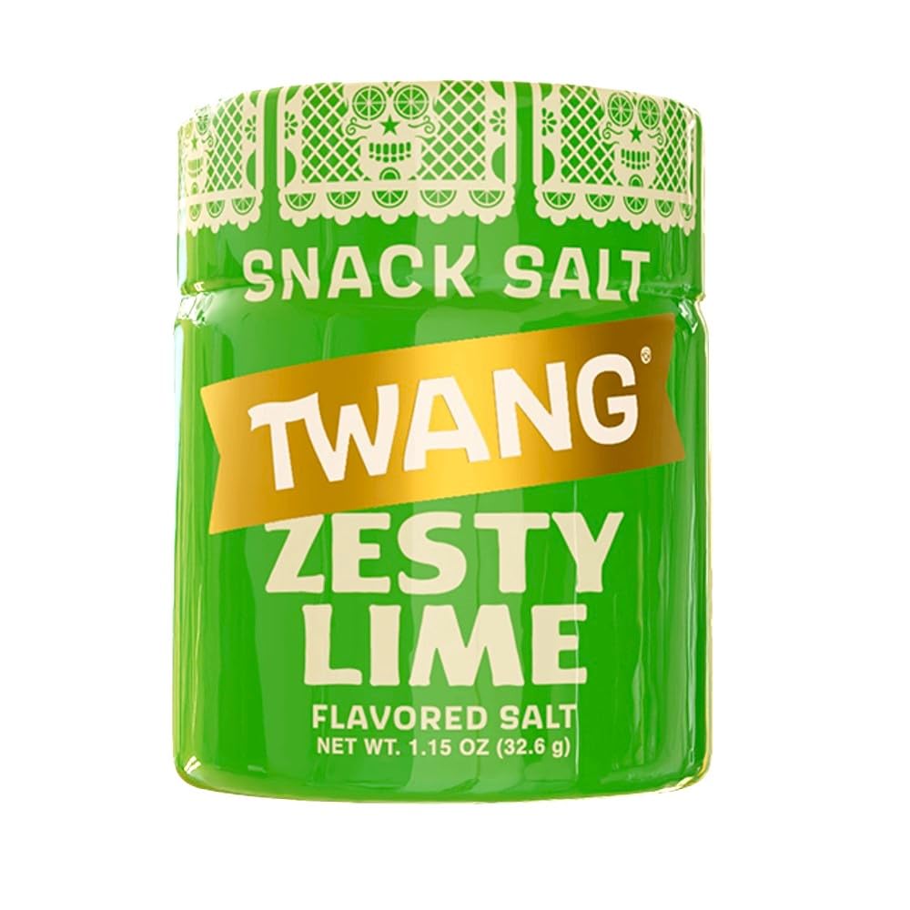 Twang etiqueta con información nutricional y lista de ingredientes visible, confianza