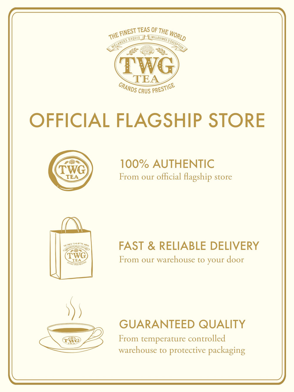 TWG presentación en caja ideal para regalo con aspecto refinado