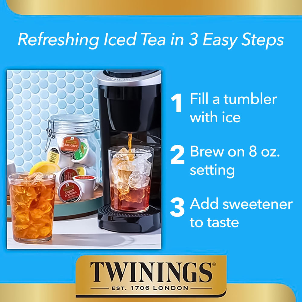 Twinings iced tea en vaso lifestyle refrescante y lista para servir
