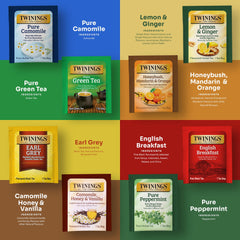Twinings taza servida para mostrar aspecto final y disfrute