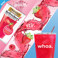 Twinings primer plano de trozos de fresa que destaca textura y sabor real
