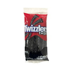 Twizzlers empaque frontal mostrando dos bolsas y facilidad de compartir