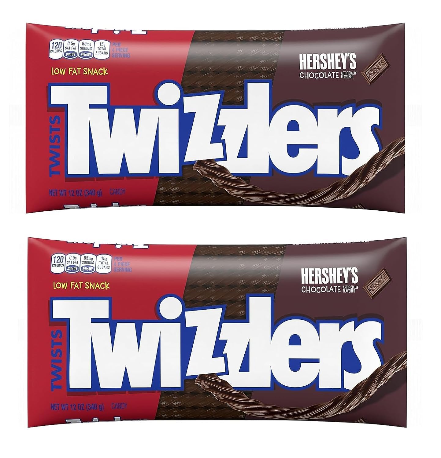 Twizzlers pack frontal mostrando dos bolsas y diseño de marca, ideal para compartir
