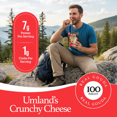 Umland's bolsa abierta con chips de Gouda listos para comer, práctico para llevar