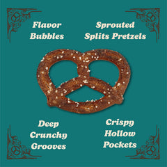 Unique Snacks pretzels en plato con dip, perfecto para compartir