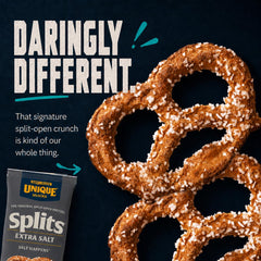 Unique Snacks primer plano de textura con hendiduras crujientes y sabor intenso