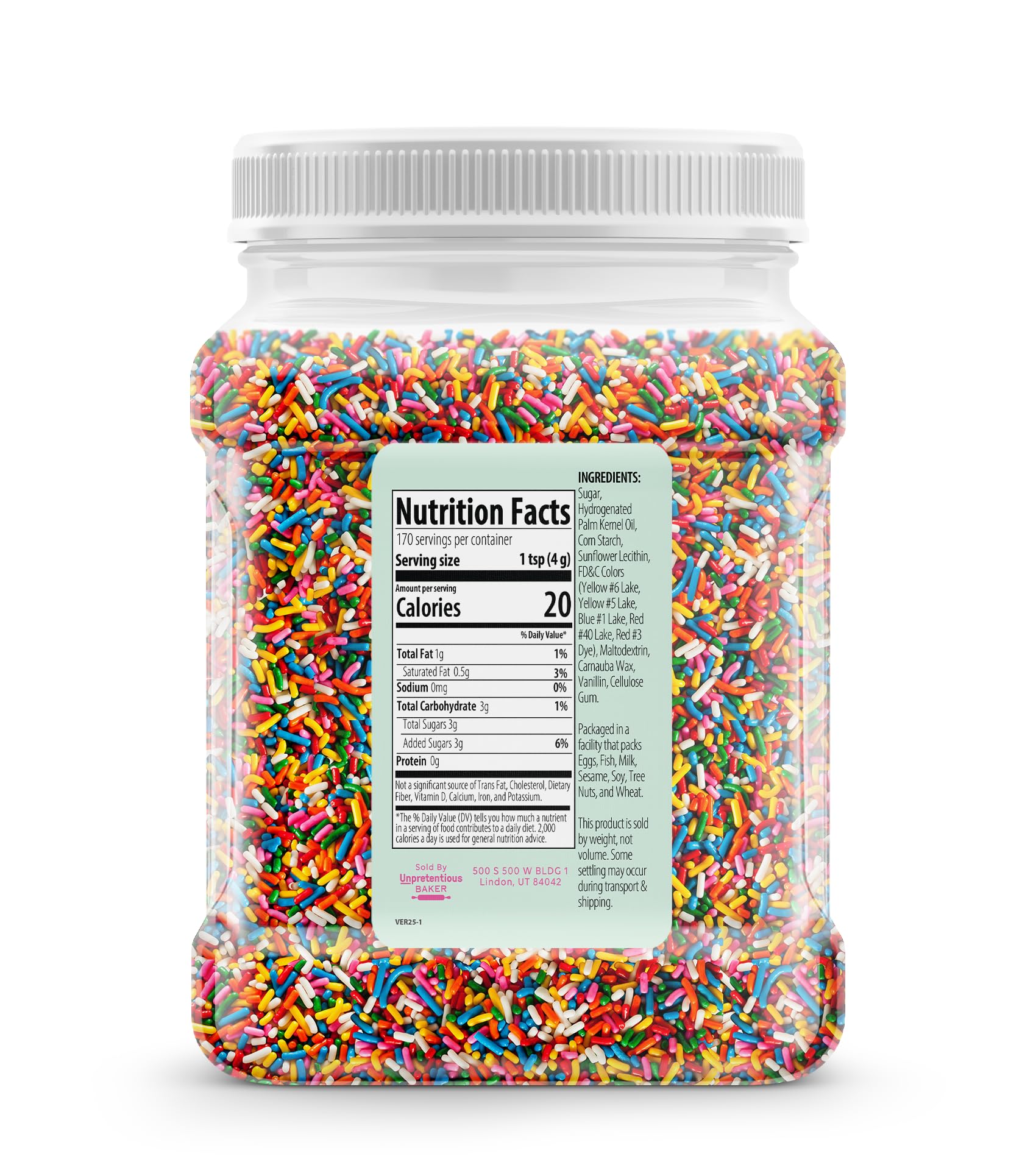 Unpretentious primer plano de sprinkles mostrando colores y textura atractiva