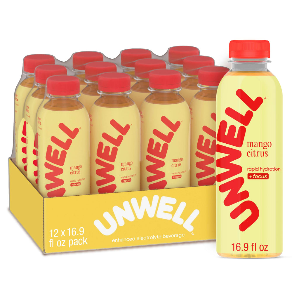Unwell frente del pack de 12 mostrando diseño y beneficio hidratación rápida
