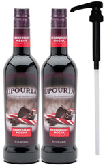 Botella Upouria Peppermint Mocha vista frontal mostrando la marca y el volumen