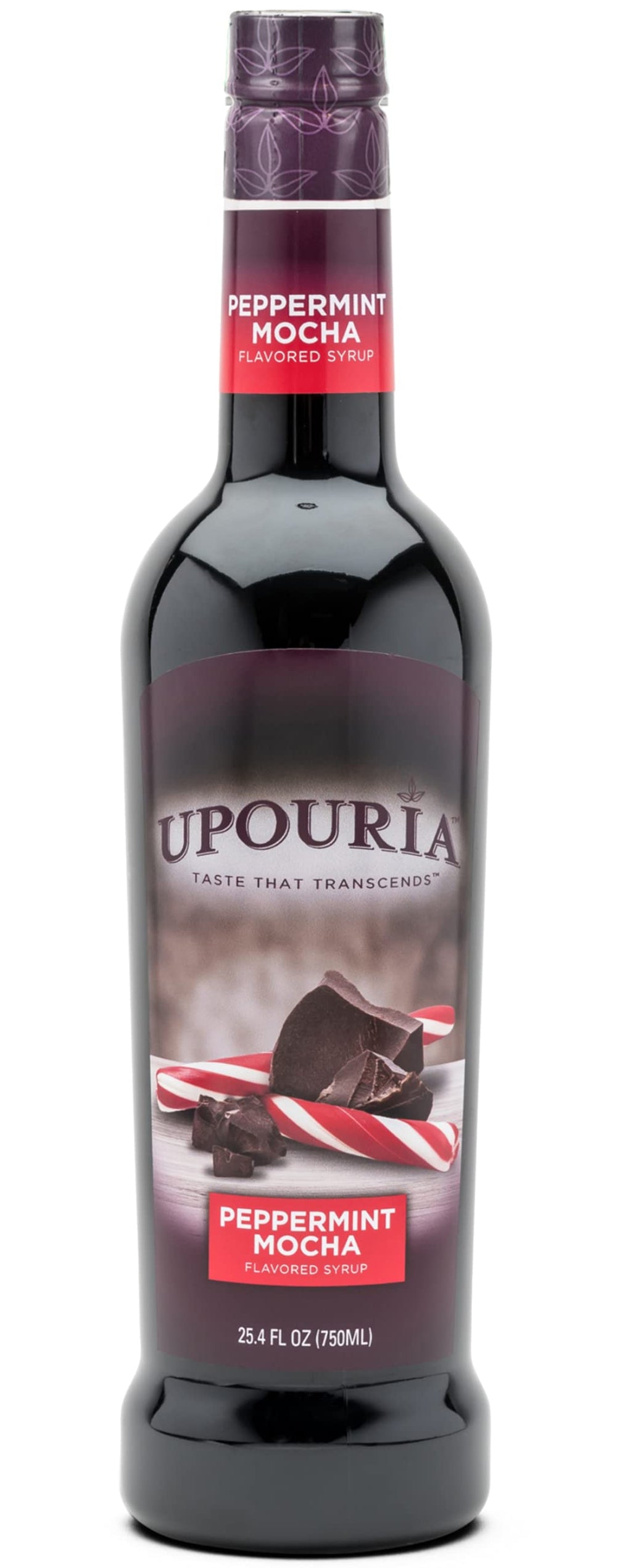 Etiqueta de Upouria con ingredientes y certificaciones para confianza del consumidor