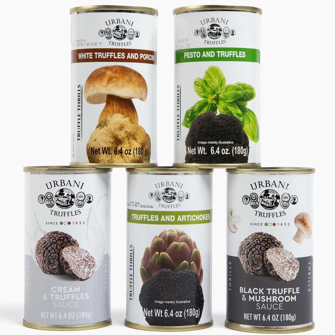 Urbani Truffles en ambiente de cocina mostrando uso como condimento elegante