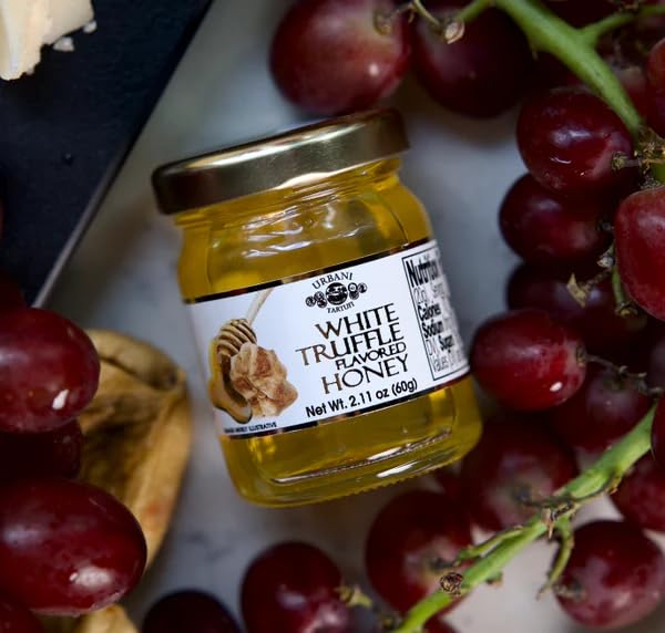 Urbani Truffles etiqueta del tarro, muestra origen italiano y calidad